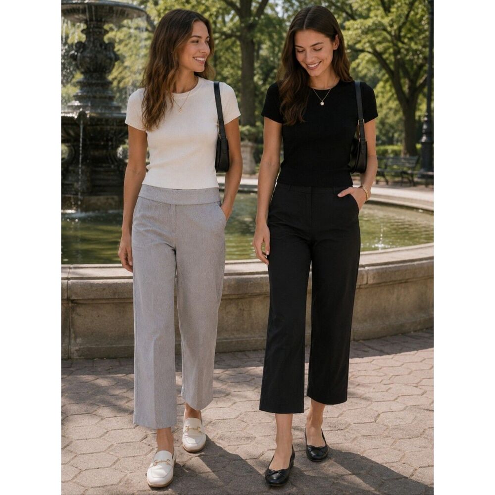 Stylish Black and Gray Women's Pants Set Style &Co / Hilary Radley Medium